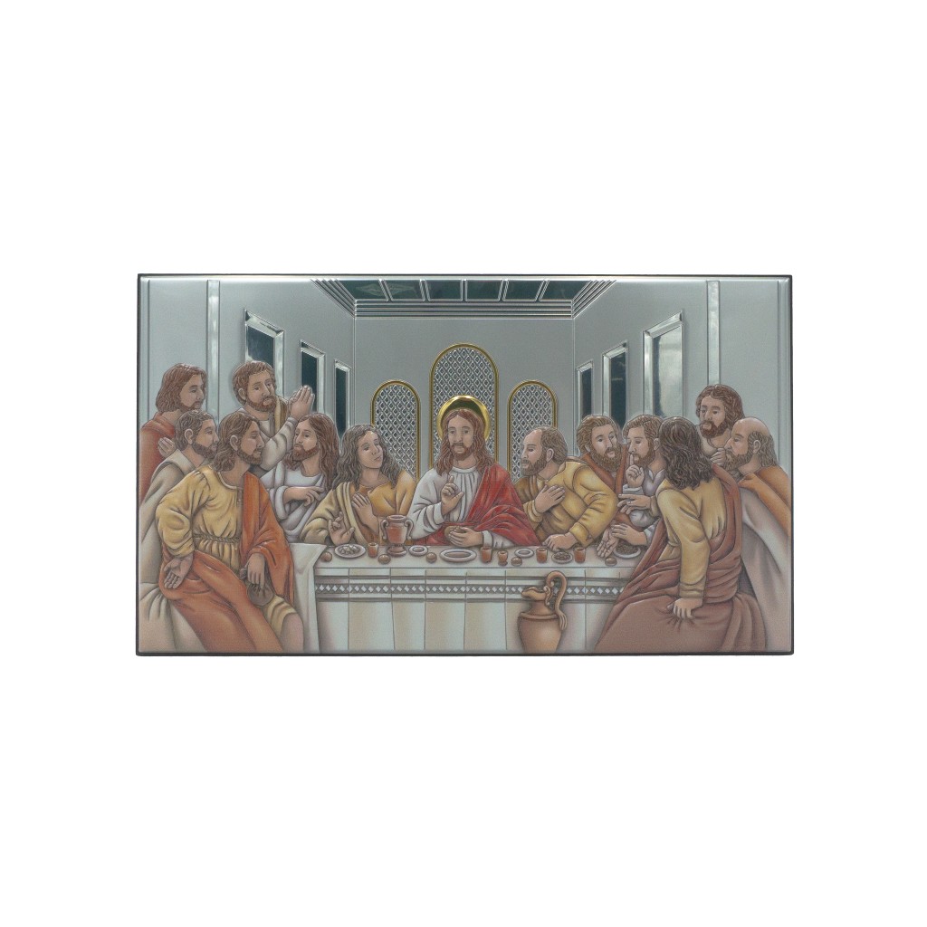 Última Ceia Bilaminada Colorida 26x15cm