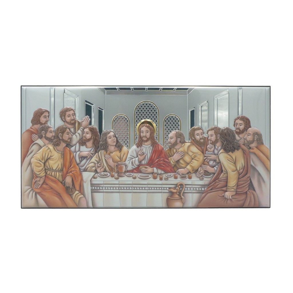 Última Ceia Bilaminada Colorida 39x19cm