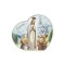 Placa Coração C/ Aparição de Fátima 24.5x21.5cm