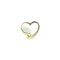 Coração Dourado C/ Anjo Branco 7cm