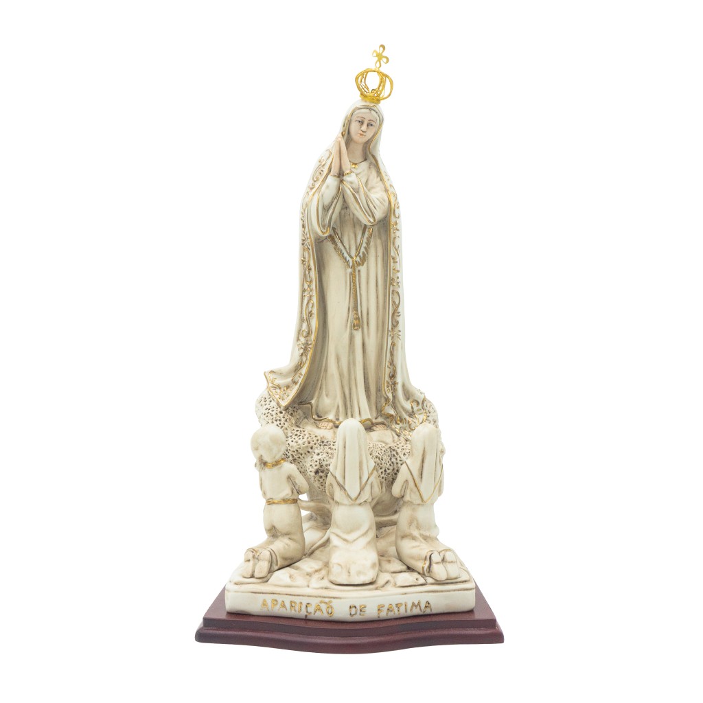 Aparição de Fátima Porcelana C/ Coroa 36.5cm