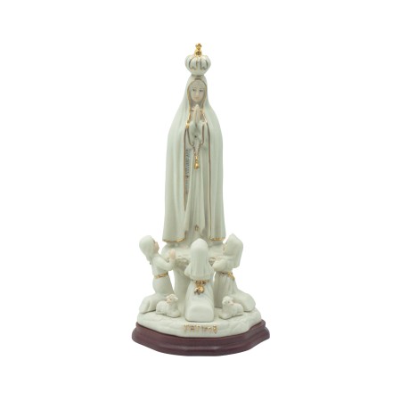 Aparição de Fátima Porcelana C/ Base 27cm Aparição de Fátima Porcelana C/ Base 27cm