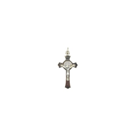 Cruz de São Bento Prateada 5.5cm C/ Caixa