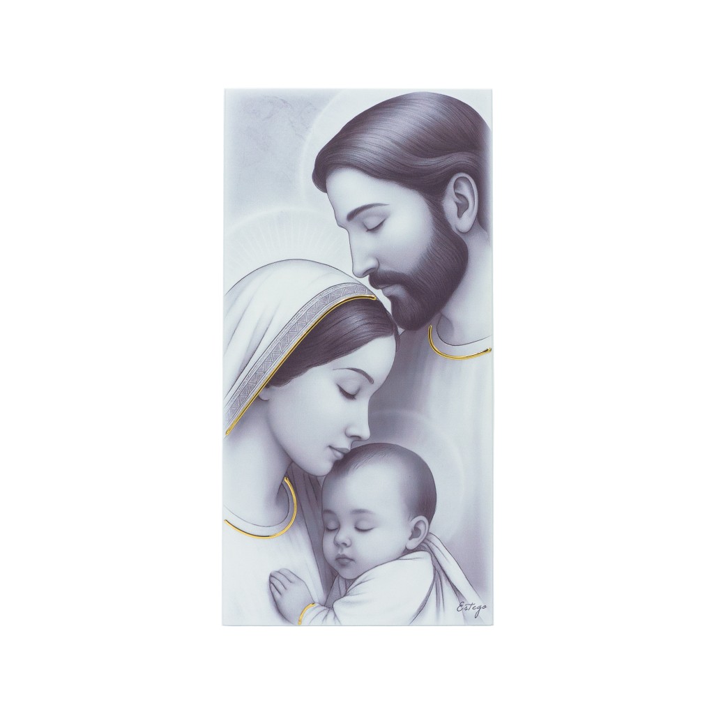 Placa C/ Sagrada Família P/B 18x36cm