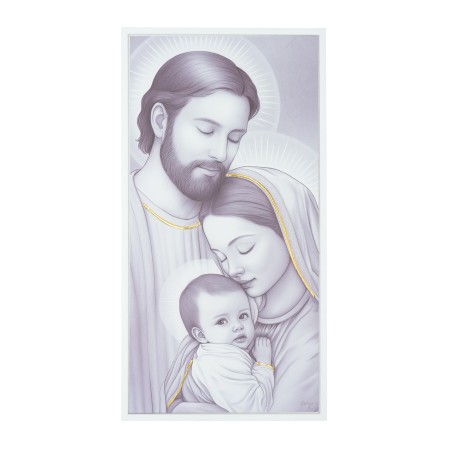 Quadro C/ Moldura Sagrada Família P/B 63x33cm