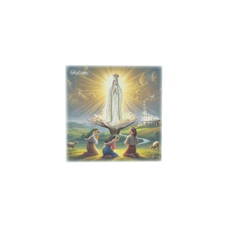 Quadro/ Placa C. Ap. Fátima e Santuário Color. 12.5x12.5cm Quadro/ Placa C. Ap. Fátima e Santuário Color. 12.5x12.5cm