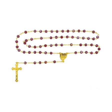 Terço Conta Cristal Div. Cores Cadeado Dourado Terço Conta Cristal Div. Cores Cadeado Dourado