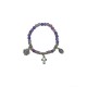 Pulseira de Fátima Pedra Div. Cores C/ Prateado