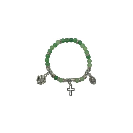 Pulseira de Fátima Pedra Div. Cores C/ Prateado Pulseira de Fátima Pedra Div. Cores C/ Prateado