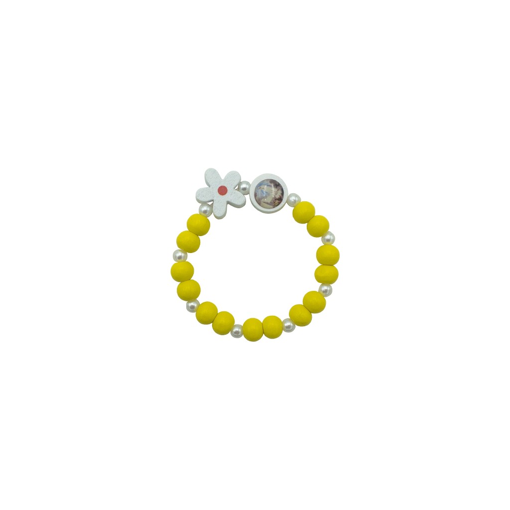 Pulseira Madeira de Criança C/ Fátima Div. Cores 