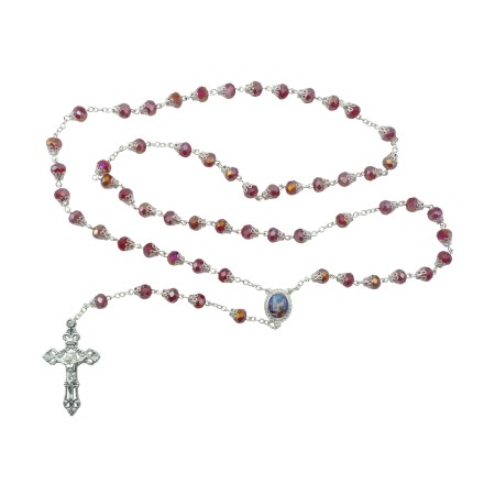 Terço de Fátima Conta Cristal Vermelho Terço de Fátima Conta Cristal Vermelho