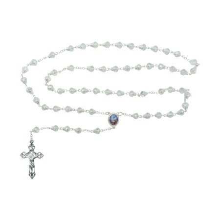 Terço de Fátima Conta Cristal Transparente Terço de Fátima Conta Cristal Transparente