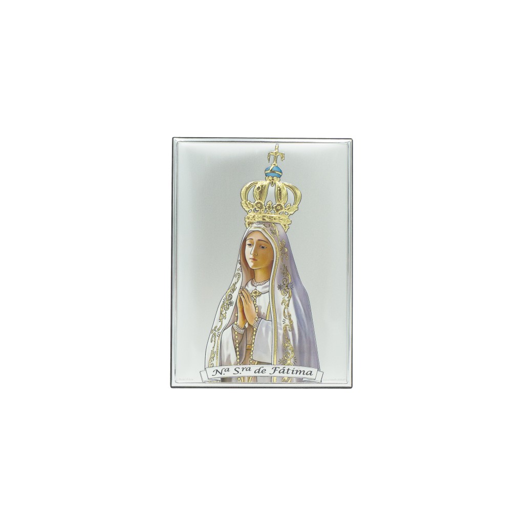 Placa Bilaminada C/ Fátima Coroada Col. 13x18cm