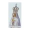 Placa C/ Fátima Coroada Col. C/ Fio Prateado 16x32cm