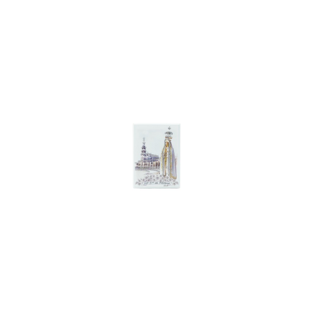 Placa C/ Coroada e Santuário Col. 5x7cm