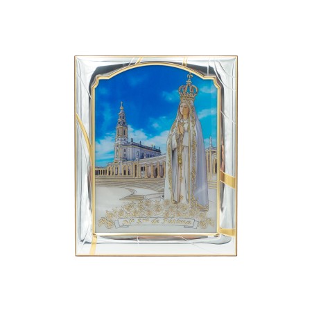 Placa C/ Moldura Bilaminada C/ Fátima e Santuário Col. 24x29cm Placa C/ Moldura Bilaminada C/ Fátima e Santuário Col. 24x29cm
