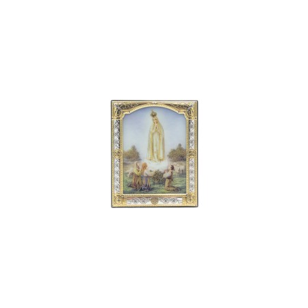 Placa C/ Moldura Bilaminada C/ Ap. Fátima Col. 9x13cm