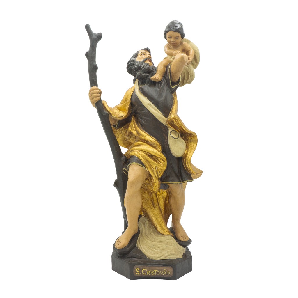 São Cristóvão Ouro Marfim 60cm