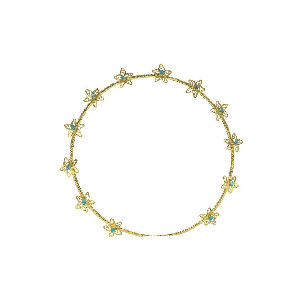 Aro 18cm C/ Pedras 12 Estrelas