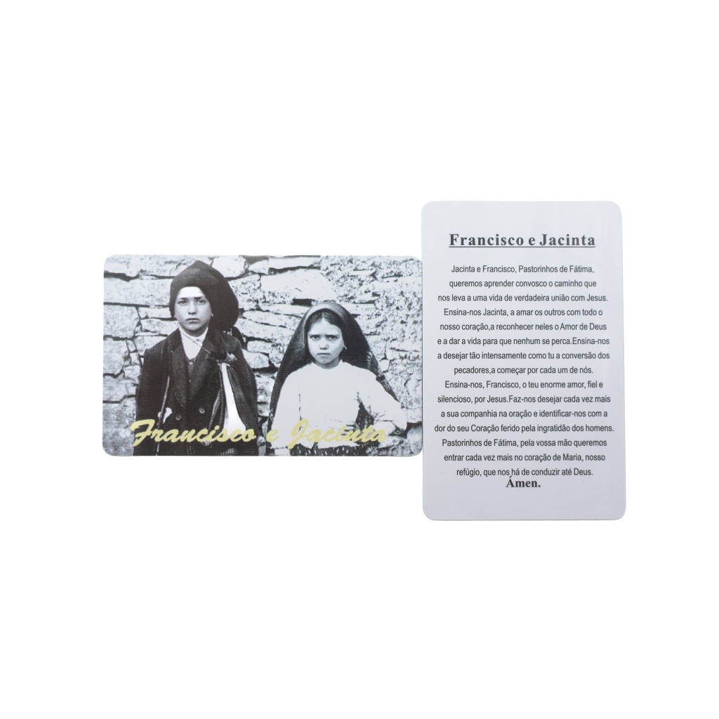 Pagela Plastificada Francisco e Jacinta