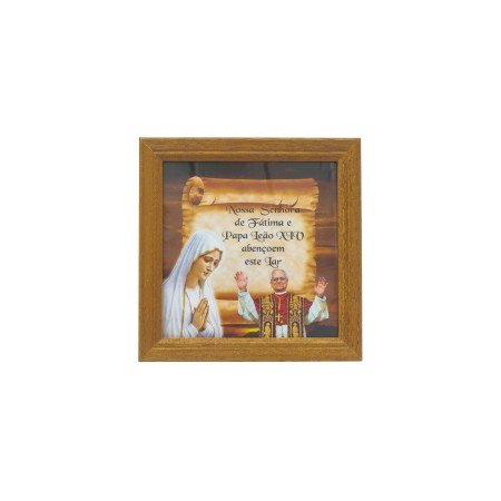 Moldura Motivo Religioso Papa Leão XIV 12*12cm Moldura Motivo Religioso Papa Leão XIV 12*12cm