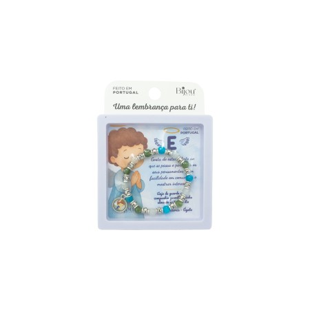 Pulseira Das Pedras C/ Inicial Criança Masculino Pulseira Das Pedras C/ Inicial Criança Masculino