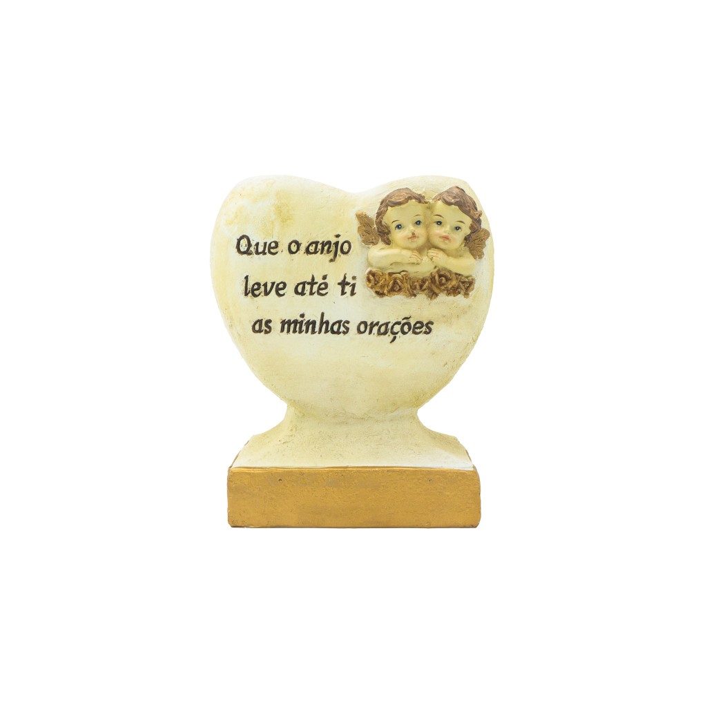 Jarra Coração C/ Anjos C/ Mensagem