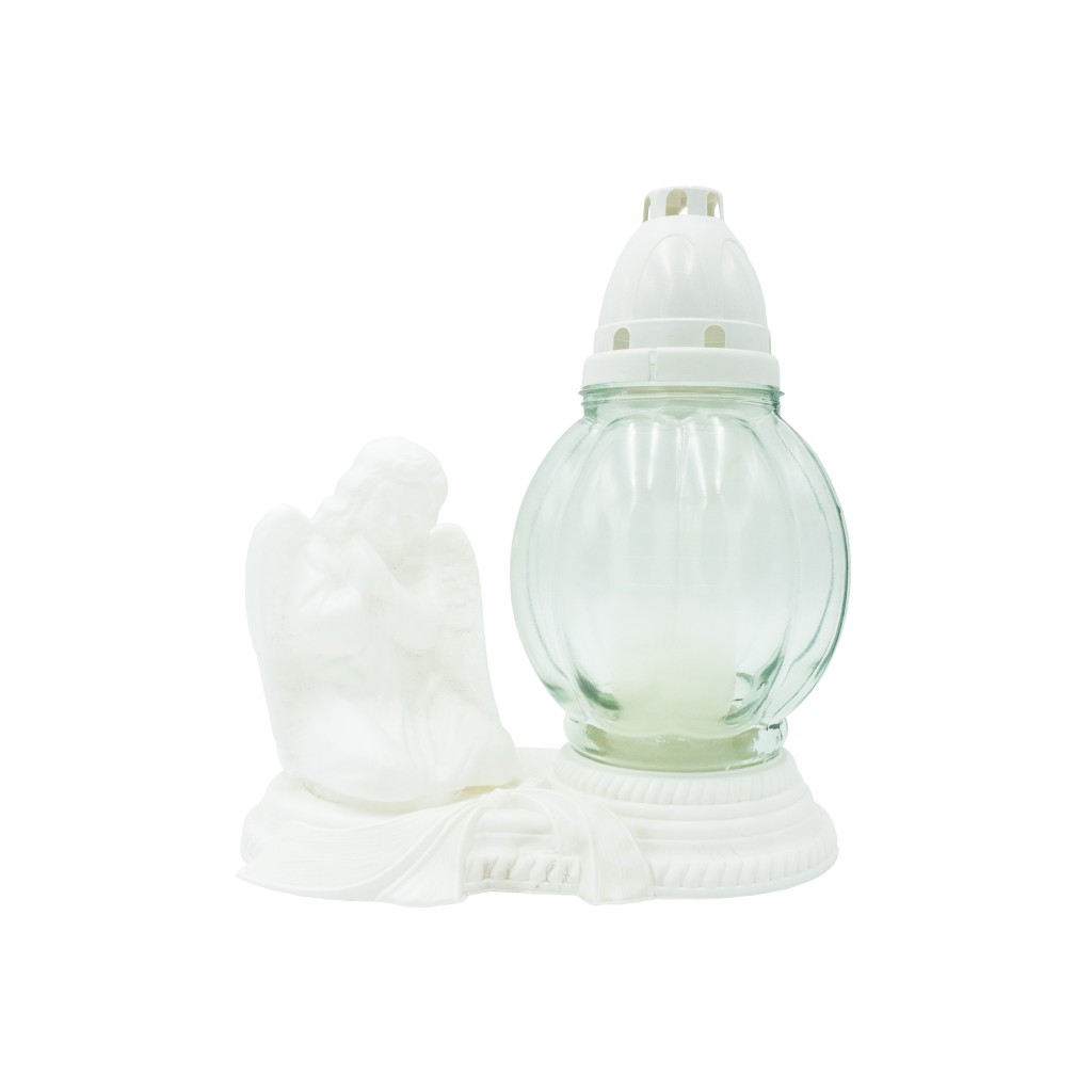 Candeeiro de Vidro C/ Anjo 25cm