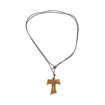 Fio C/ Cruz de Madeira C/ Cristo Em Relevo Fio C/ Cruz de Madeira C/ Cristo Em Relevo