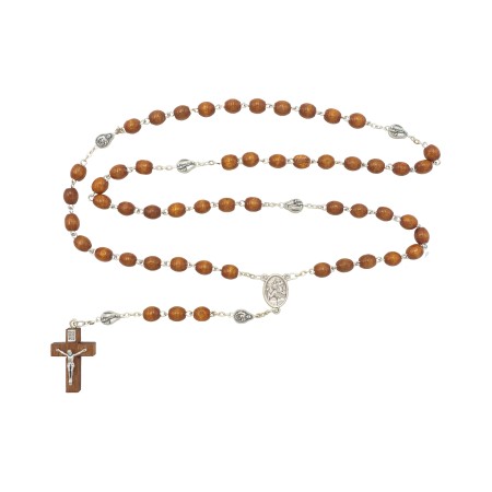 Terço de Fátima Conta Madeira Terço de Fátima Conta Madeira