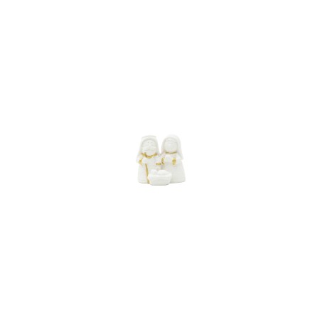Presépio Miniatura Branco C/ Dourado 3.5cm