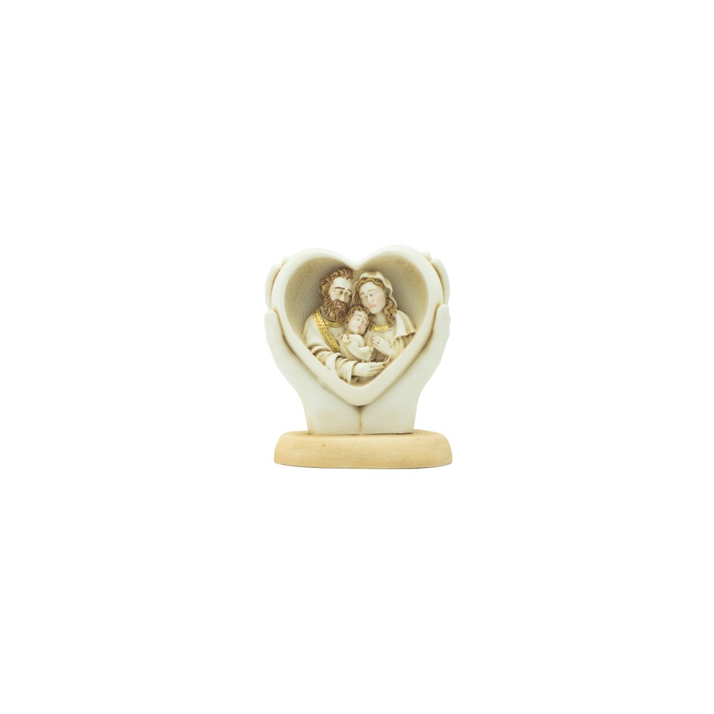 Presépio Bege C/ Dourado Mãos C/ Coração 8cm