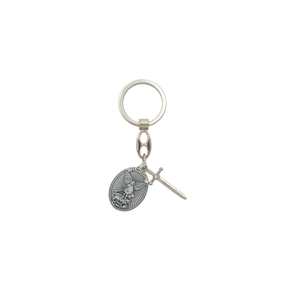 Porta Chaves Metal São Miguel C/ Espada