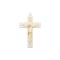 Crucifixo Madeira C/ Cristo Bege+Ouro 13cm