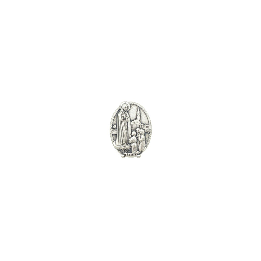 Íman Metal Oval C/ Aparição de Fátima e Santuário