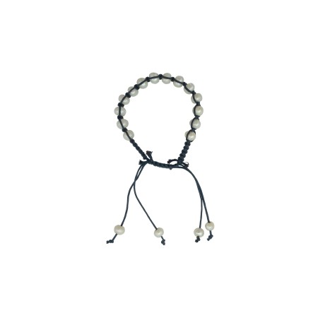 pulseira de cordel c/ perolas pulseira de cordel c/ perolas