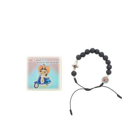 Pulseira Dezena São Rafael C/ Oração Cx. Ilustrada Pulseira Dezena São Rafael C/ Oração Cx. Ilustrada