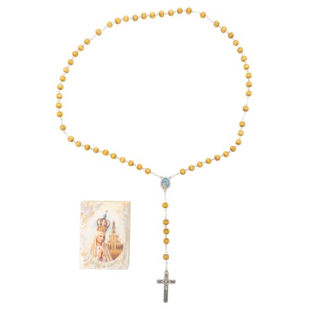 Terço de Fátima Madeira C/ Caixa Madeira Col. 8x6cm Terço de Fátima Madeira C/ Caixa Madeira Col. 8x6cm