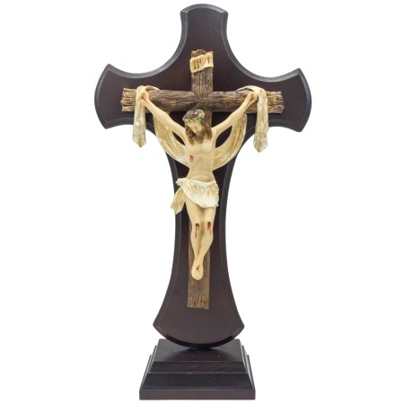 Crucifixo C/ Cruz de Madeira 51x29cm Crucifixo C/ Cruz de Madeira 51x29cm