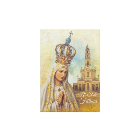 Tela Fátima Vs Santuário Colorida 13x18cm Tela Fátima Vs Santuário Colorida 13x18cm