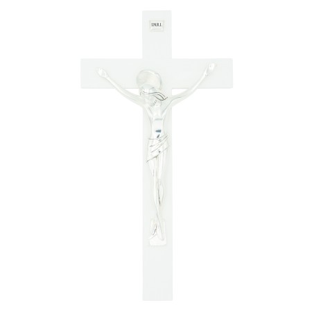 Crucifixo Branco C/ Cristo Bilaminado 53.5cm Crucifixo Branco C/ Cristo Bilaminado 53.5cm
