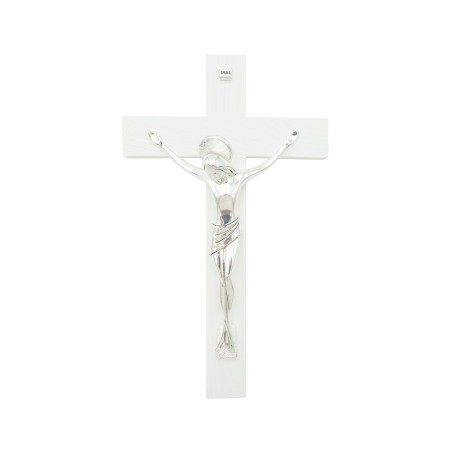 Crucifixo Branco C/ Cristo Bilaminado 31cm Crucifixo Branco C/ Cristo Bilaminado 31cm