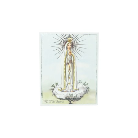 Placa Colorida Nª Sra Fátima e Bilaminado 20 x 25cm Placa Colorida Nª Sra Fátima e Bilaminado 20 x 25cm