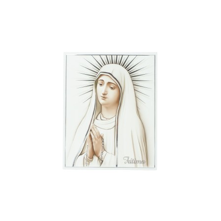 Placa Nª Sr.ª Fátima C/ Véu e Bilaminado 20 x 25cm Placa Nª Sr.ª Fátima C/ Véu e Bilaminado 20 x 25cm