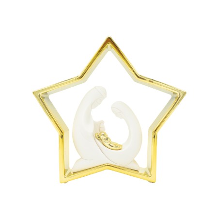 Estrela Dourada C/ Presépio 28cm