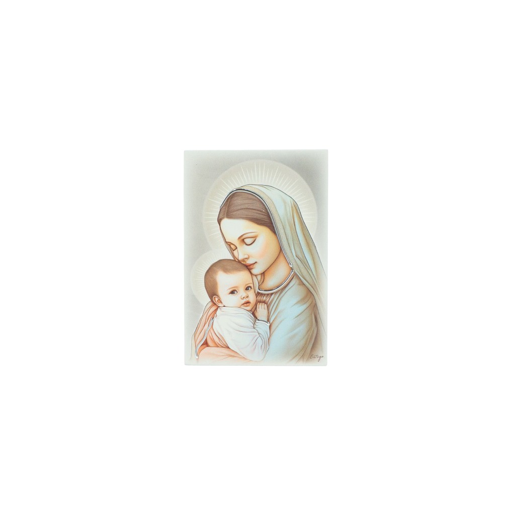 Quadro/ Placa C/ Amor de Mãe Color. 9x13.5cm