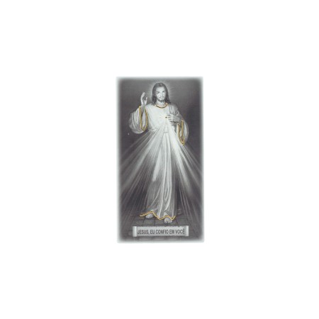 Quadro/ Placa C/ Jesus Misericordioso P/B 9x18cm Quadro/ Placa C/ Jesus Misericordioso P/B 9x18cm