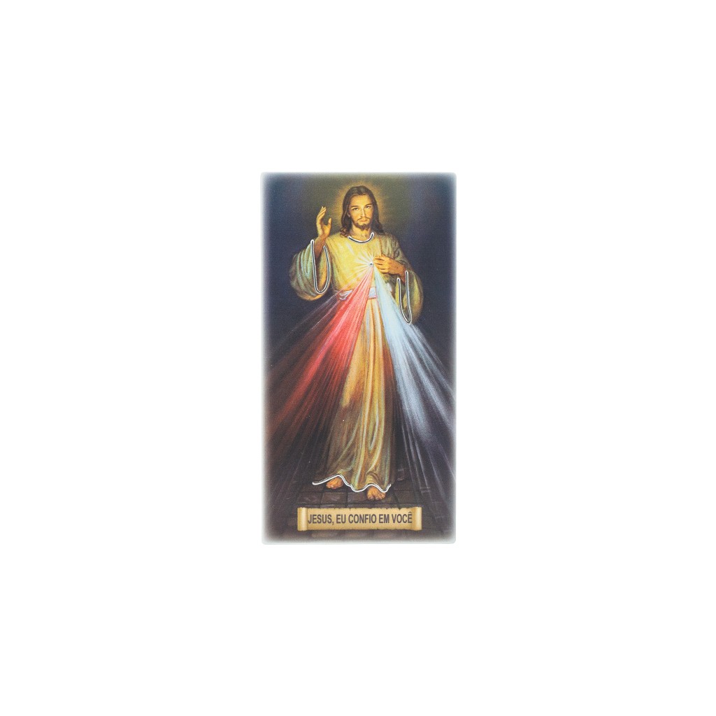 Quadro/ Placa C/ Jesus Misericordioso Color. 9x18cm
