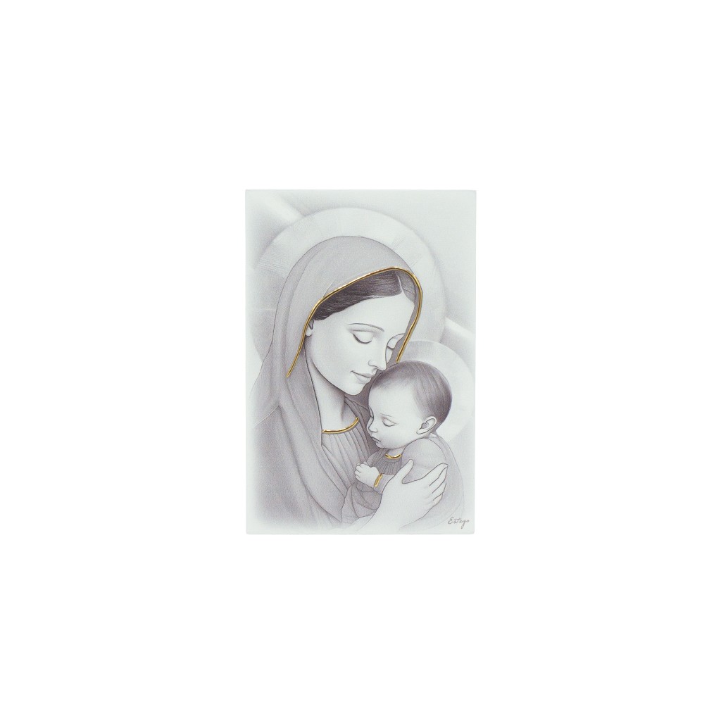 Quadro/ Placa C/ Amor de Mãe P/B 11x17cm