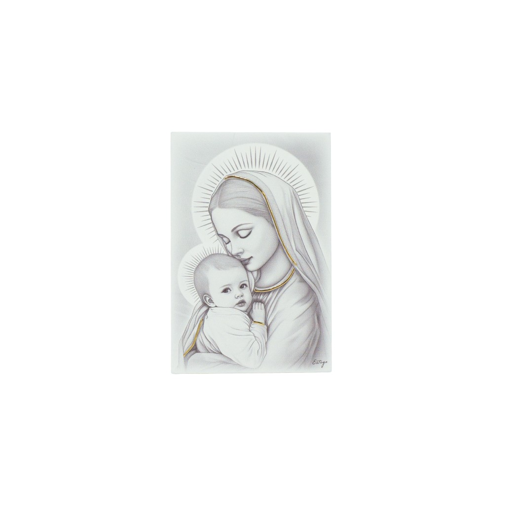 Quadro/ Placa C/ Amor de Mãe P/B 11x17cm